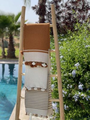 Tapis de bain coton - Tapis artisanal marocain | Minha Moubber